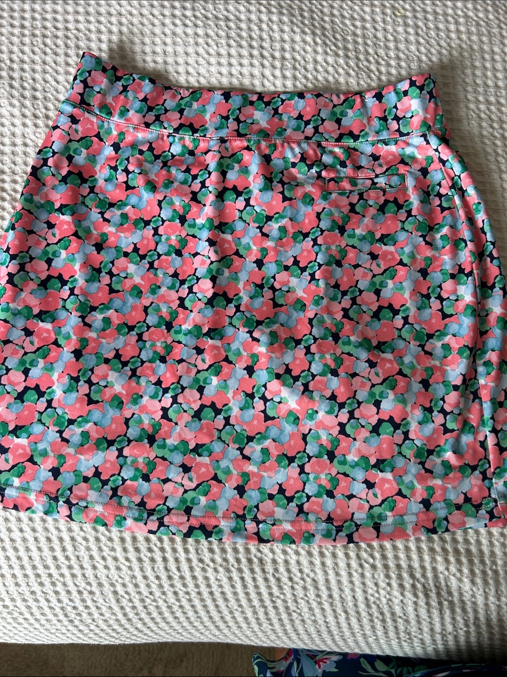 Pebble Beach Pink Floral Mini Skort with Green & Blue Accents